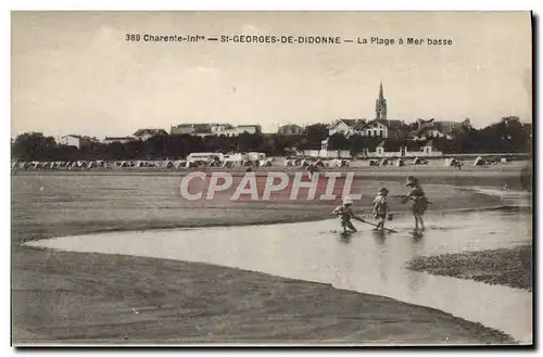 Cartes postales Charente Saint Georges De Didonne La Plage a Mer Basse Enfants