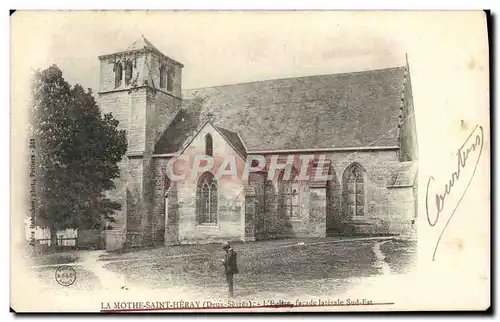 Cartes postales Le Mothe Saint Heray L&#39Eglise facade laterale