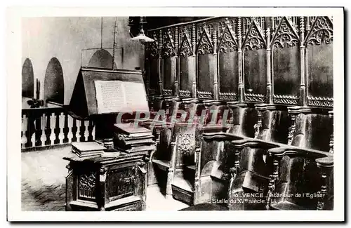 Cartes postales Vence Interieur de l&#39Eglise Stalle du 15eme