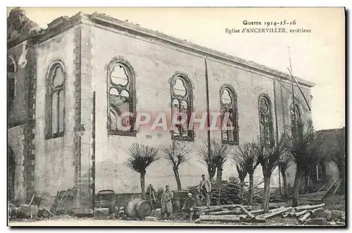 Cartes postales Guerre Eglise d&#39Ancerviller Exterieur Militaria