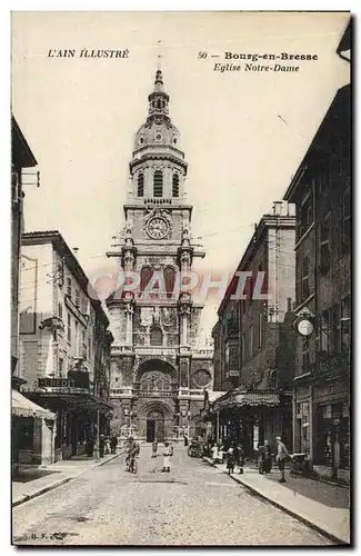 Ansichtskarte AK L&#39Ain Illustre Bourg en Bresse Eglise Notre Dame