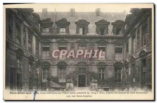 Ansichtskarte AK Paris Historique Cour Interieure de l&#39Hotel Sully