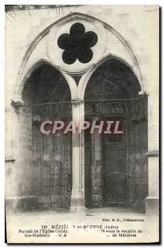 Cartes postales Mezieres en Brenne Portail de l'eglise