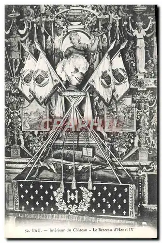 Cartes postales Pau Interieur du Chateau Le Berceau d'Henri IV