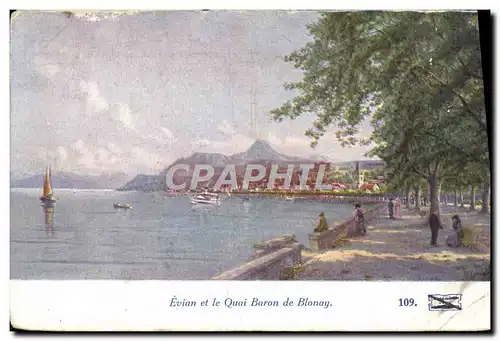 Cartes postales Evian et le Quai Baron de Blonay