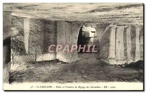 Cartes postales Saint Emilion Puits et Chambre de Refuge Des Girondins