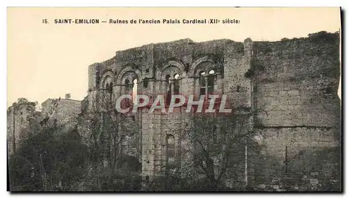 Ansichtskarte AK Saint Emilion Ruines de l&#39Ancien Palais Cardinal