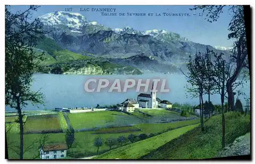 Cartes postales Lac d&#39Annecy Eglise De Sevrier Et La Tournette