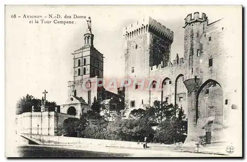 Cartes postales Avignon Notre Dame des Doms et la Tour Campane