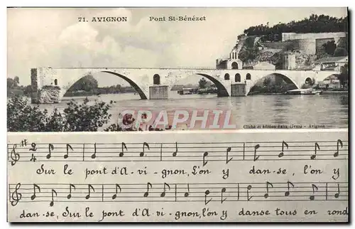 Cartes postales Avignon Pont Saint Benezet