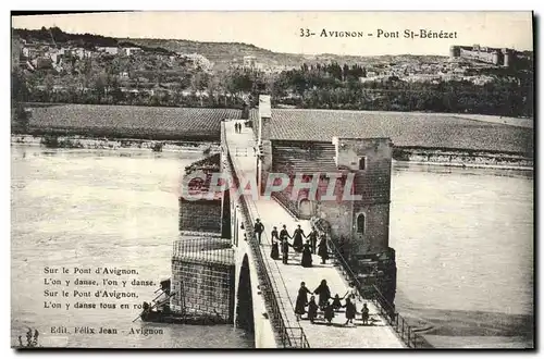 Cartes postales Avignon Pont Saint Benezet Ronde Enfants