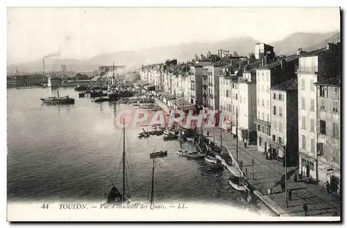 Cartes postales Toulon Vue d'Ensemble des Quais Bateaux