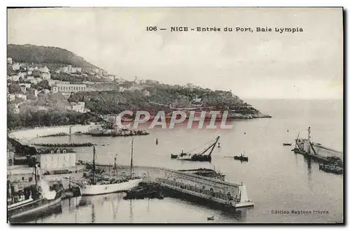 Cartes postales Nice Entree du Port Baie Lympia Bateaux