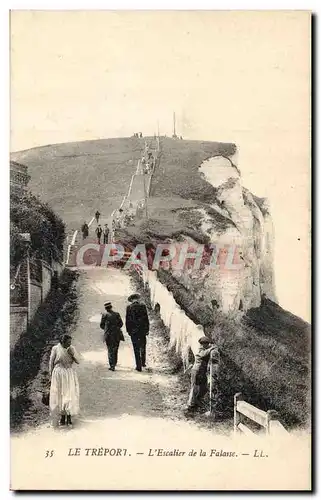 Cartes postales Le Treport L&#39Escalier de la Falaise