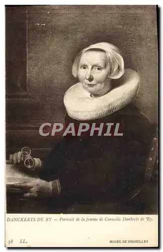 Cartes postales Danckerts De Ry Portait de la Femme de Corneille Dankerts de Ry Musee de Bruxelles