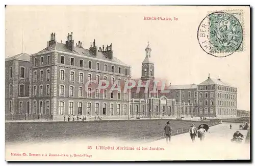 Cartes postales Berck Plage Le L&#39Hopital Maritime et les Jardins