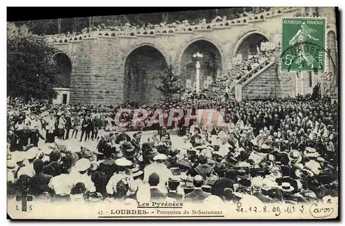 Cartes postales Lourdes Procession du Saint Sacrement