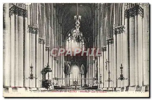 Cartes postales Cathedrale de Reims Interieur vers le Choeur