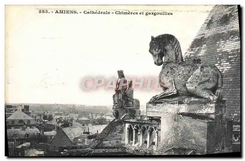 Cartes postales Amiens Cathedrale Chimeres et Gargouilles