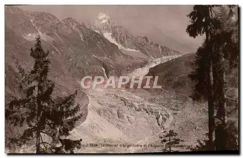 Cartes postales le glacier d&#39Argentiere et l&#39aiguille du Chardonnet