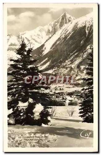 Cartes postales Chamonix Mont Blanc Paysage d&#39Hiver