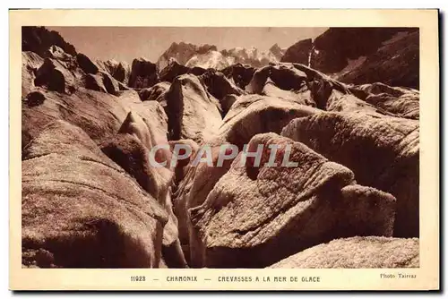 Ansichtskarte AK Chamonix Crevasses a La mer de Glace