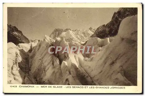 Ansichtskarte AK Chamonix Mer de Glace Les Seracs et Les Grandes Jorasses