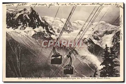 Cartes postales Chamonix Mont BlancTelepherique du Brevent et le Mont Blanc