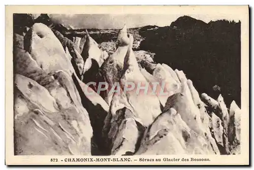 Cartes postales Chamonix Mont Blanc Seracs au Glacier des Bossons