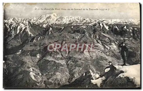 Cartes postales Le Massif du Mont Blanc vu du Sommet de la Tournette