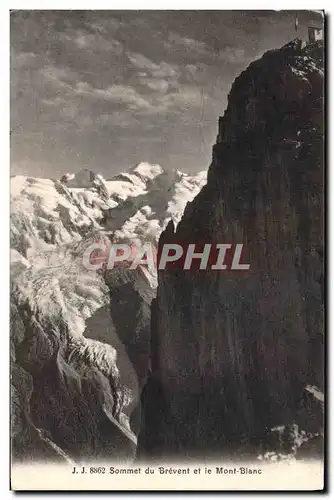 Cartes postales Sommet du Brevent et le Mont Blanc