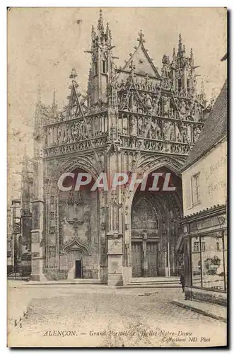 Cartes postales Alencon Grand Portail de l&#39eglise Notre Dame
