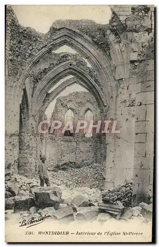Cartes postales Montdidier Interieur De I'Eglise St Pierre Militaria