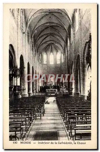 Cartes postales Mende Interieur De La Cathedrale Le Choeur
