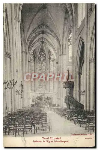 Cartes postales Toul Illustre Interieur De I&#39Eglise Saint Gengoult