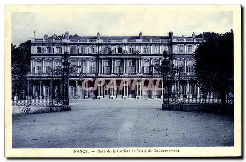 Ansichtskarte AK Nancy Place De La Carriere Et Palais Du Governement