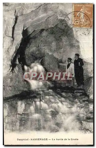 Ansichtskarte AK Dauphine Sassenage La Sortie De La Grotte