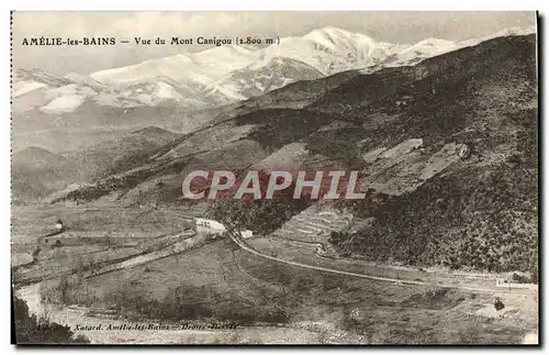 Cartes postales Amelie Les Bains Vue Du Mont Canigou