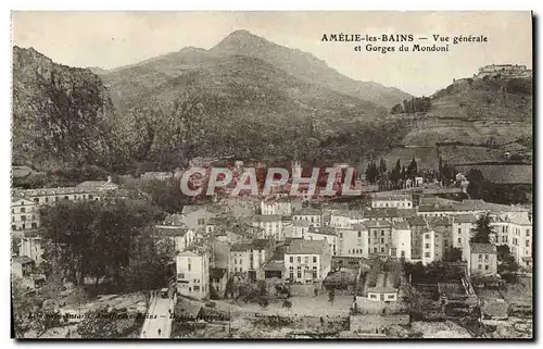 Ansichtskarte AK Amelie Les Bains Vue Generale Et Gorges Du Mondoni