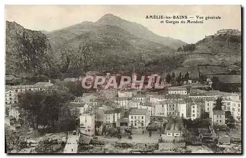 Cartes postales Amelie Les Bains Vue Generale Et Gorges Du Mondoni