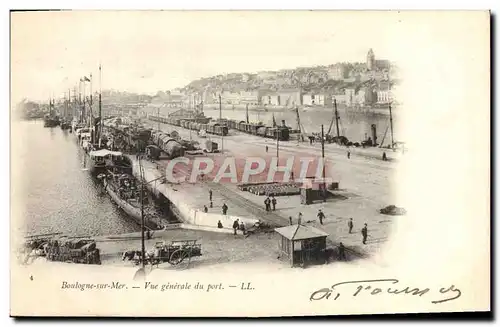 Cartes postales Boulogne Sur Mer Vue Generale Du Port Bateaux