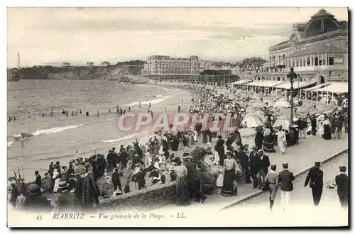 Cartes postales Biarritz Vue Generale De La Plage