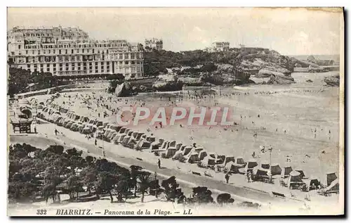 Cartes postales Biarritz Panorama De La Plage