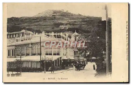 Cartes postales Royat Le Kursaal Diligence Cheval