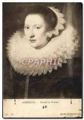 Cartes postales Moreelse Portrait De Femme Musee de Bruxelles