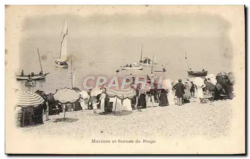 Ansichtskarte AK Marines Et Scenes De Plage Bateaux