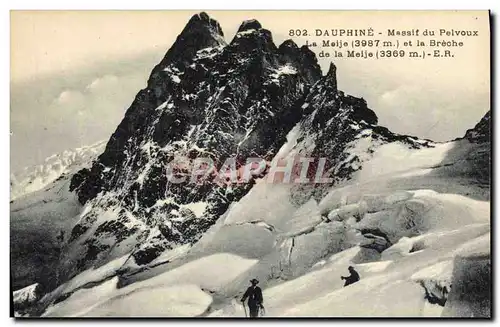 Cartes postales Dauphine Massif Du Pelvoux La Meije et la Breche de la Meije