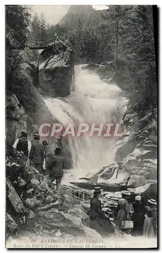 Ansichtskarte AK Environs De Cauterets Route du Pont d&#39Espagne Cascade du Cerisey