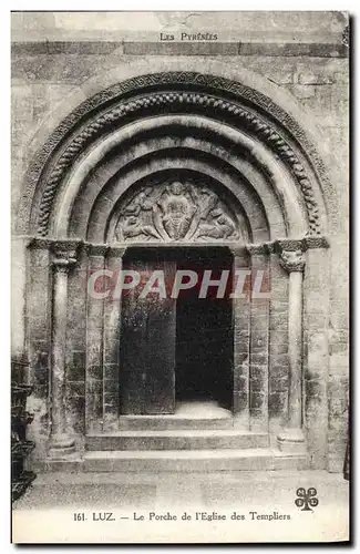 Cartes postales Luz Le Porche De I&#39Eglise Des Templiers