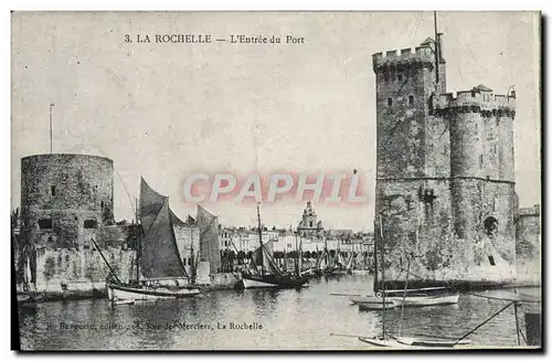 Cartes postales La Rochelle L'Entree Du Port Bateaux